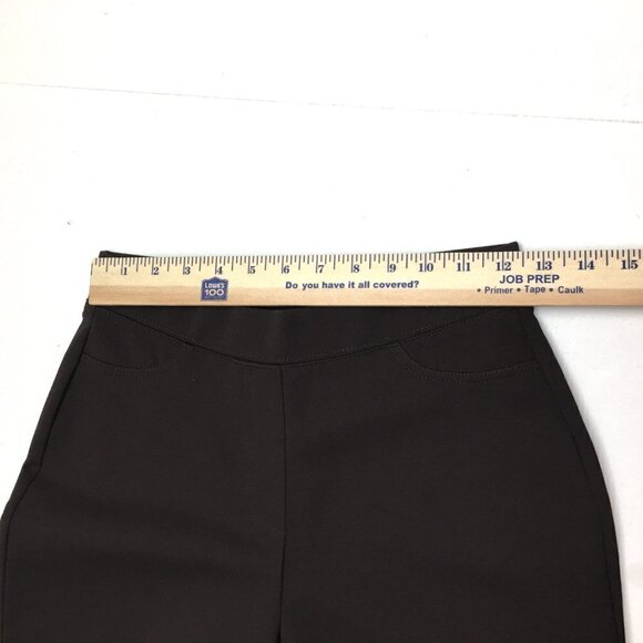 NEW Susan Graver Women's Dark Brown Pants Ponte Straight Leg Elastic Waist XXS - Picture 4 of 12